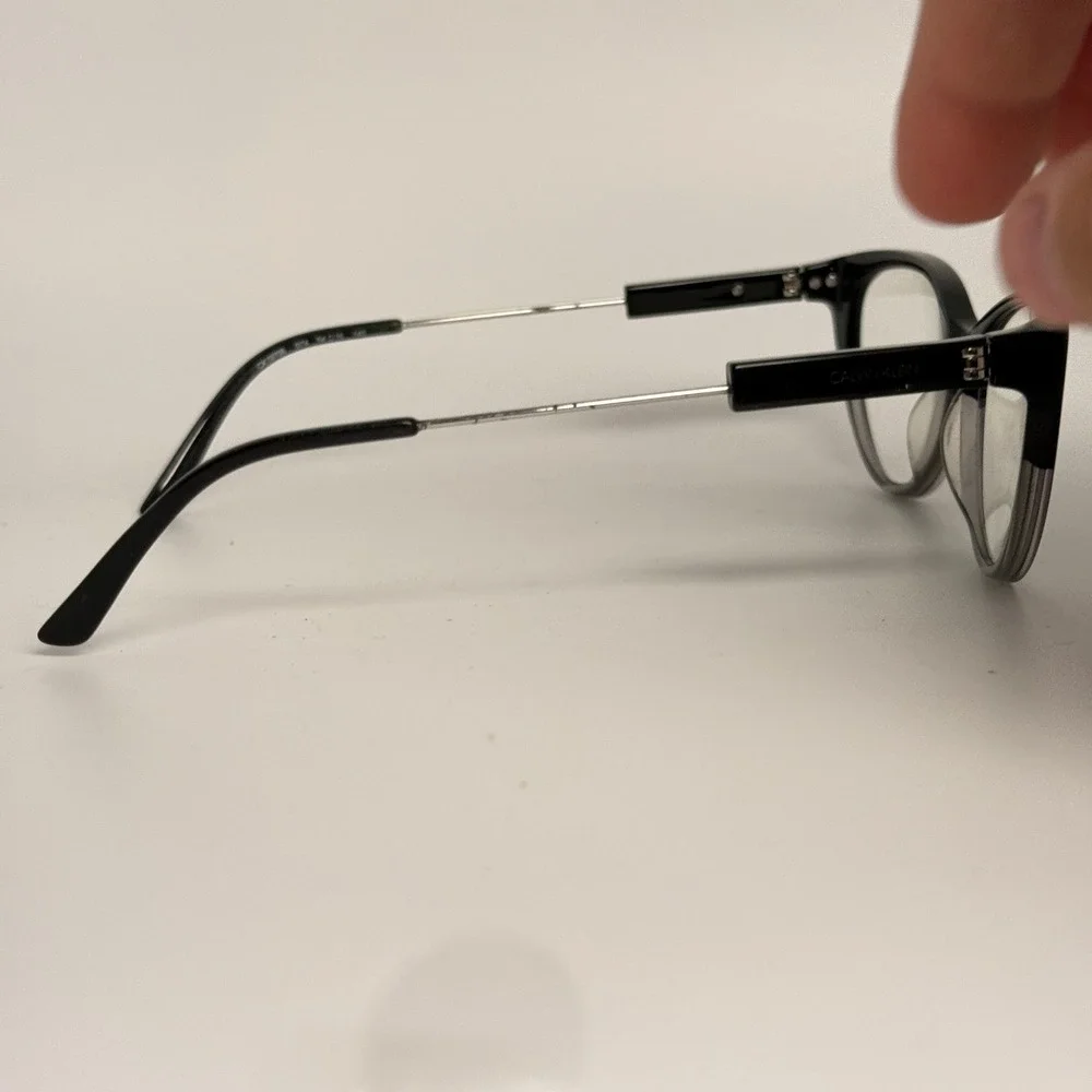 Calvin Klein CK19706 074 Womens Cat Eye Eyeglasses Black‎ Grey 54 16 140